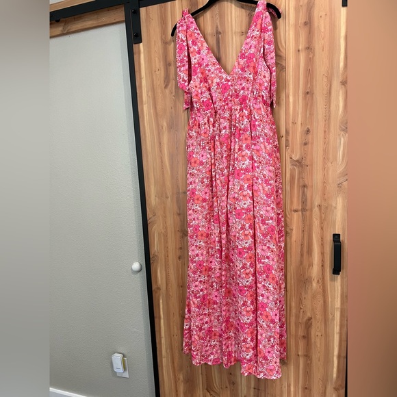 Buddy Love Meme Maxi Dress Tie Shoulder Medium NWT - Picture 9 of 12